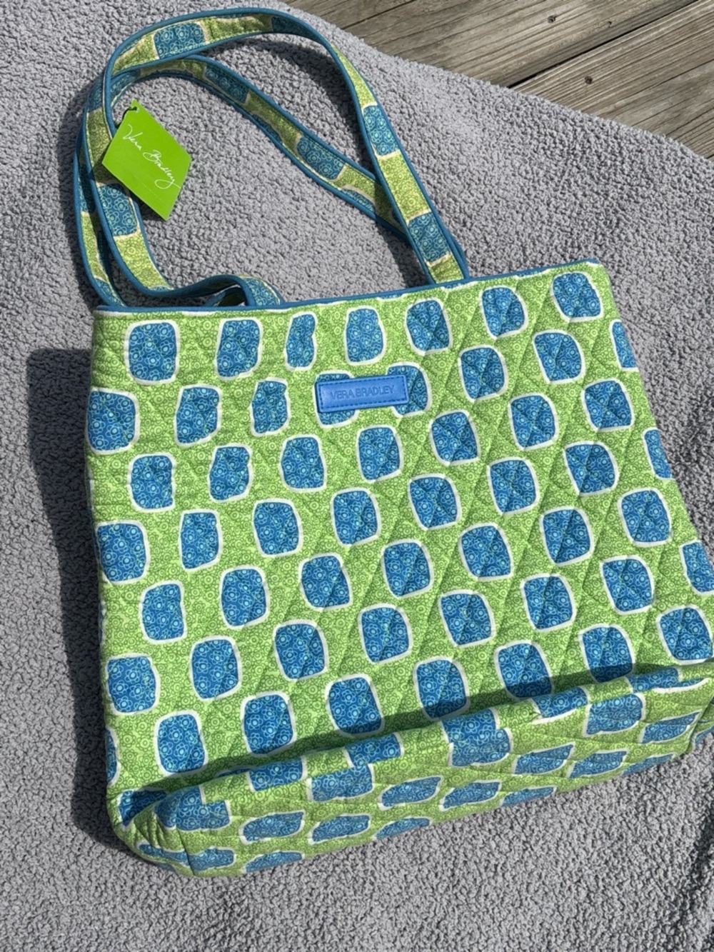 Vera Bradley Blue and Green #Quilted #Tote #iconic #spring